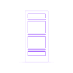 Buildings Interior Doors Solid Interior Door Horizontal 4 Panels Mix Line Tracing Svg Vector, Free Vectors File